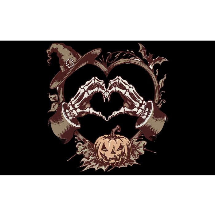 Vintage Skeleton Hand Heart Costume Funny For Halloween 2024 Bumper Sticker