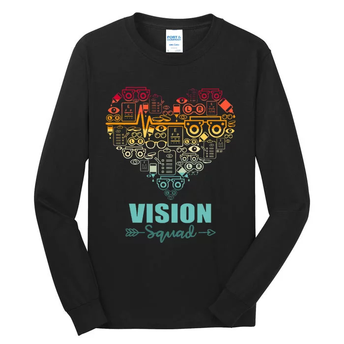 Vision Squad Heart Funny Optometry Team Tall Long Sleeve T-Shirt