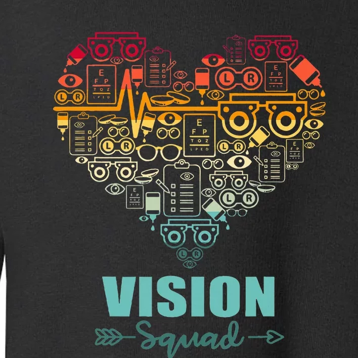 Vision Squad Heart Funny Optometry Team Toddler Sweatshirt