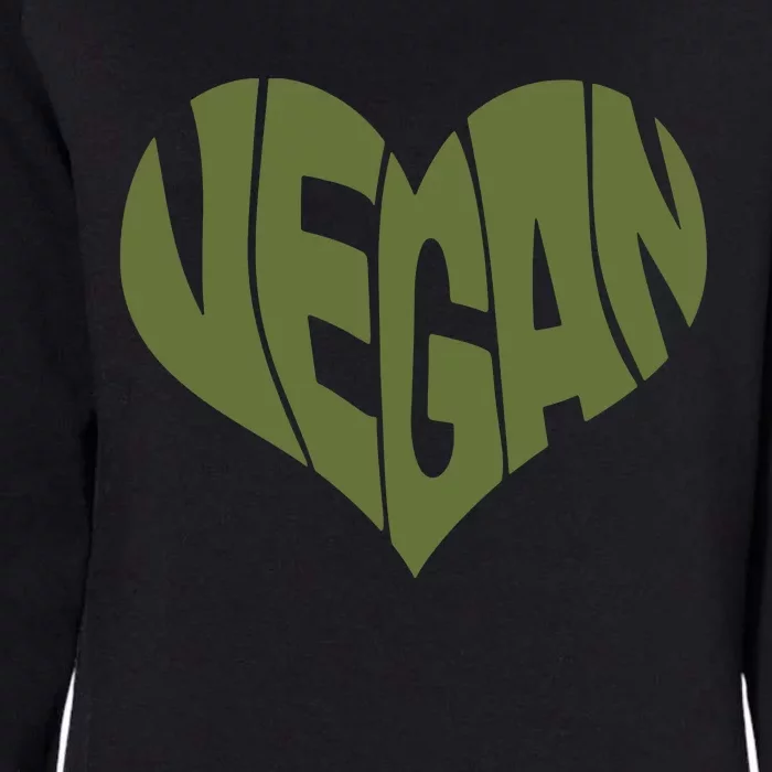 Vegan Saying Heart Shape Design Promote Plant Based Diet Womens California Wash Sweatshirt