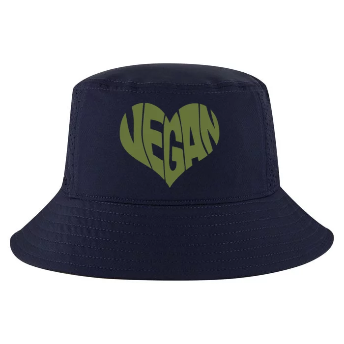 Vegan Saying Heart Shape Design Promote Plant Based Diet Cool Comfort Performance Bucket Hat