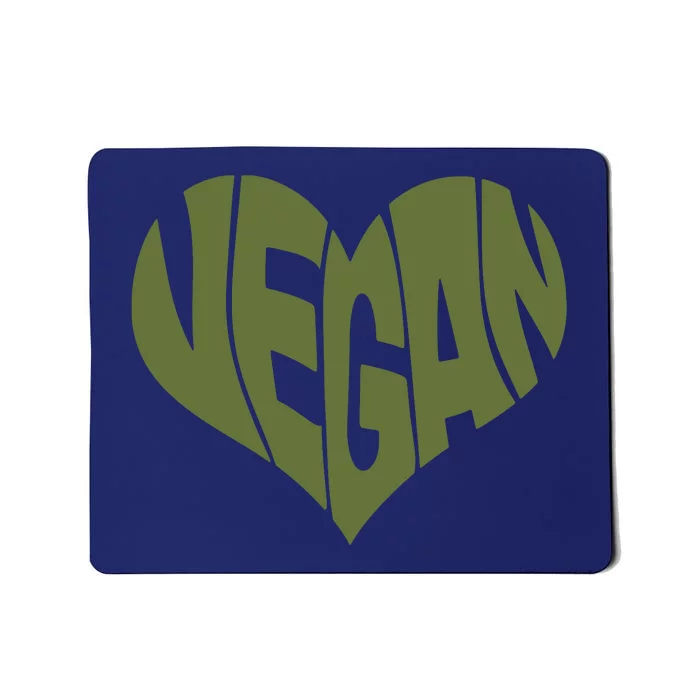 Vegan Saying Heart Shape Design Promote Plant Based Diet Mousepad