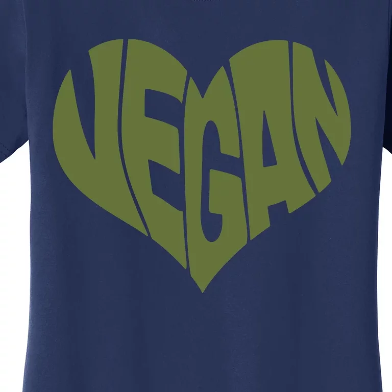 Vegan Saying Heart Shape Design Promote Plant Based Diet Women's T-Shirt