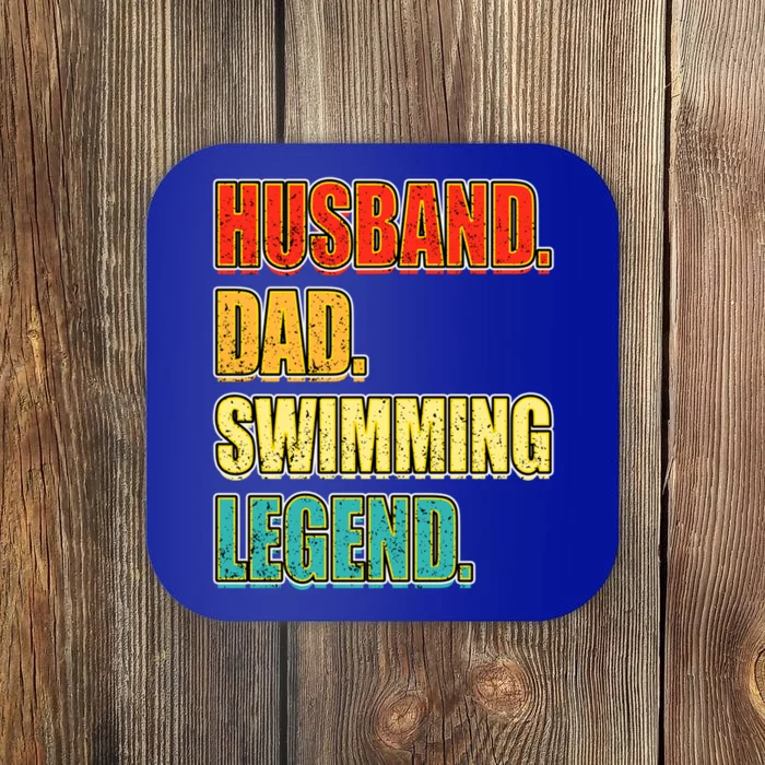 Vintage Swimming Husband Dad Swimming Legend FatherS Day Gift Coaster