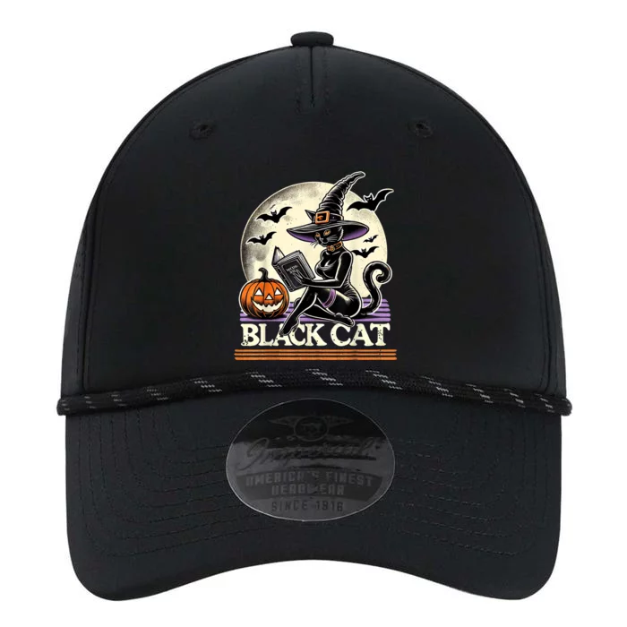 Vintage Scary Halloween Black Cat Costume Witch Hat & Moon Performance The Dyno Cap