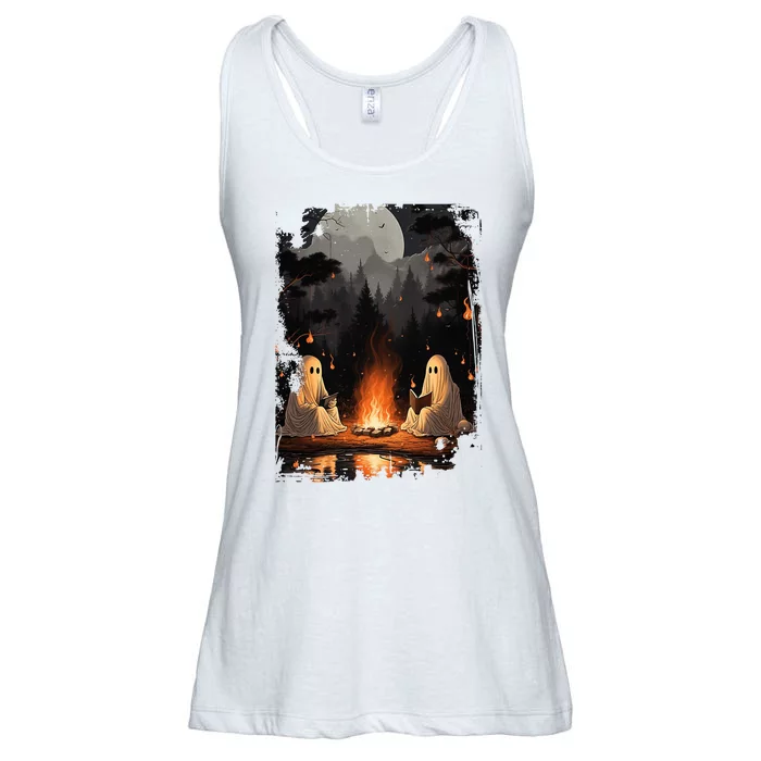 Vintage Spooky Horror Ghost Book Ladies Essential Flowy Tank