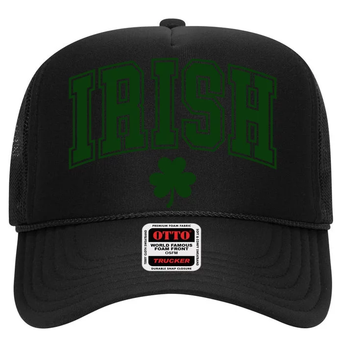 Varsity Style Irish Clover St Patricks High Crown Mesh Trucker Hat