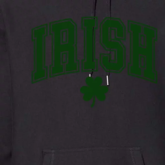 Varsity Style Irish Clover St Patricks Premium Hoodie