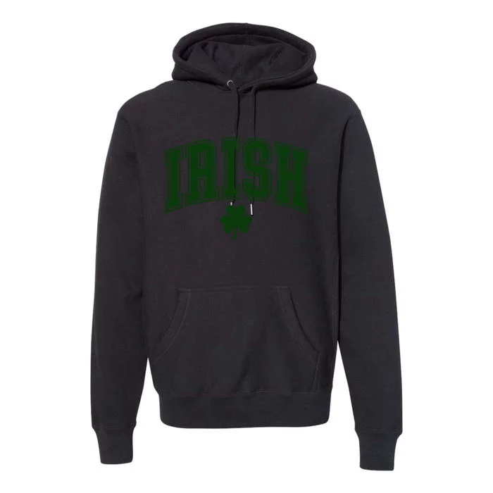 Varsity Style Irish Clover St Patricks Premium Hoodie