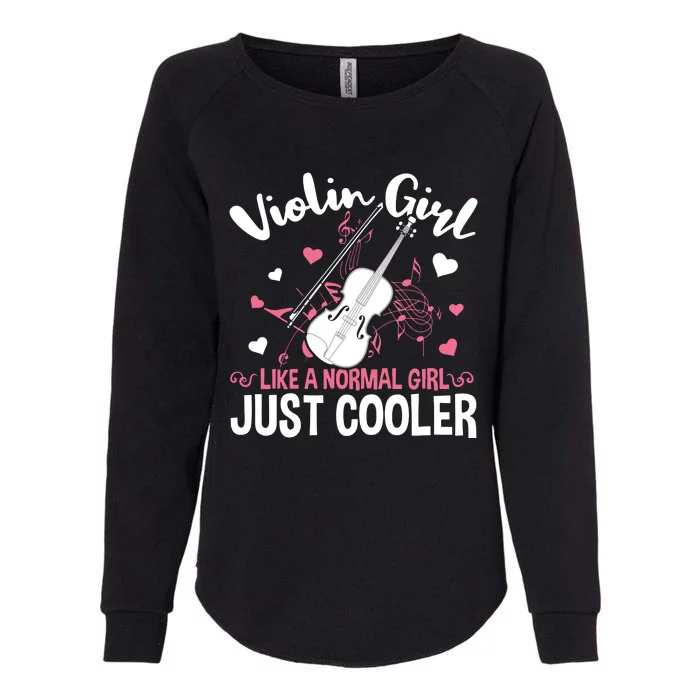 Violin String Instrument Player Violin Girl Womens California Wash Sweatshirt