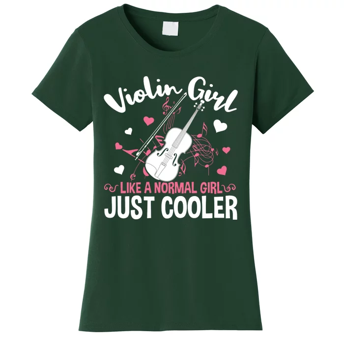 Violin String Instrument Player Violin Girl Women's T-Shirt