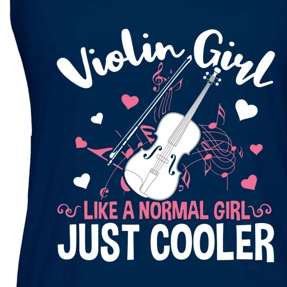 Violin String Instrument Player Violin Girl Ladies Essential Flowy Tank