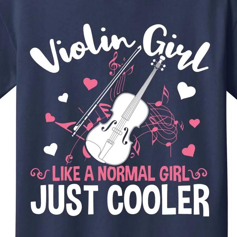 Violin String Instrument Player Violin Girl Kids T-Shirt