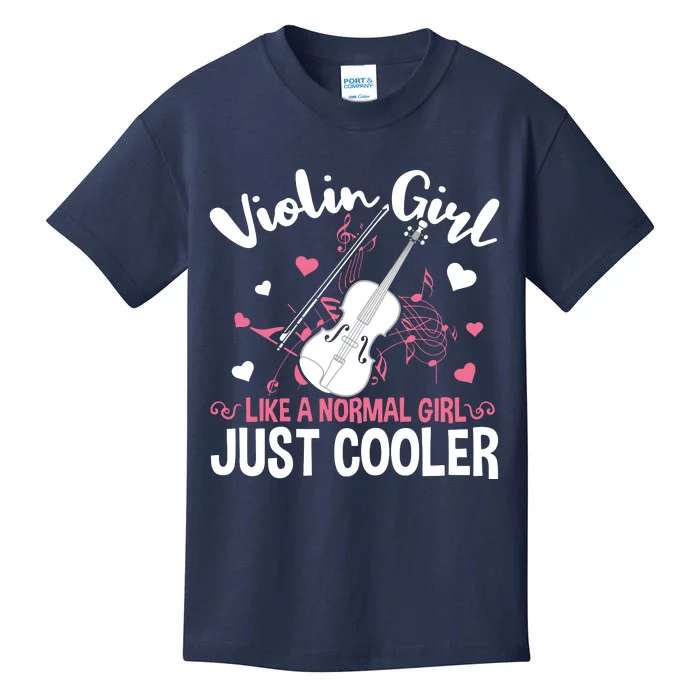 Violin String Instrument Player Violin Girl Kids T-Shirt