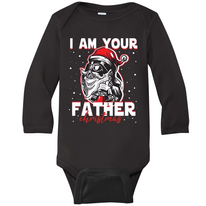 Vintage Santa Im Your Father Retro Star Christmas Wars Baby Long Sleeve Bodysuit