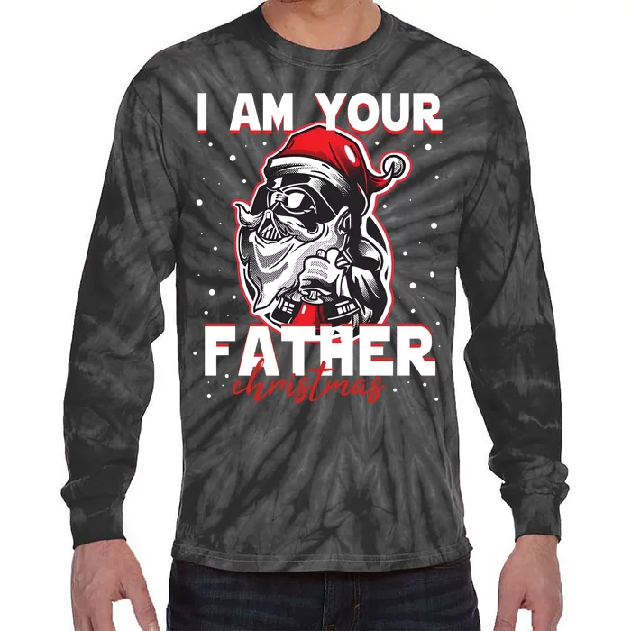 Vintage Santa Im Your Father Retro Star Christmas Wars Tie-Dye Long Sleeve Shirt