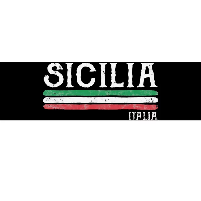 Vintage Sicilia Italy Italia Souvenir Italian Sicily Bumper Sticker