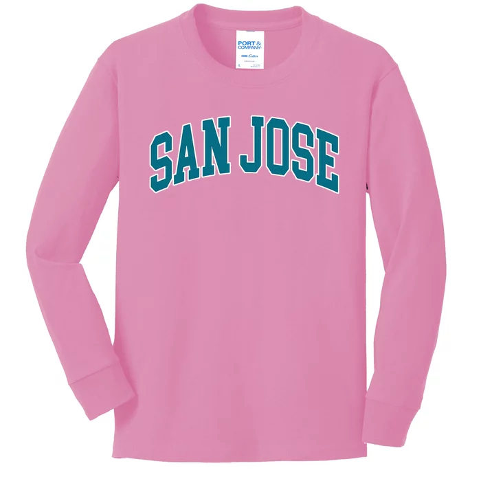 Vintage San Jose Kids Long Sleeve Shirt