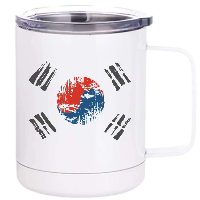 Vintage South Korea Flag Front & Back 12oz Stainless Steel Tumbler Cup