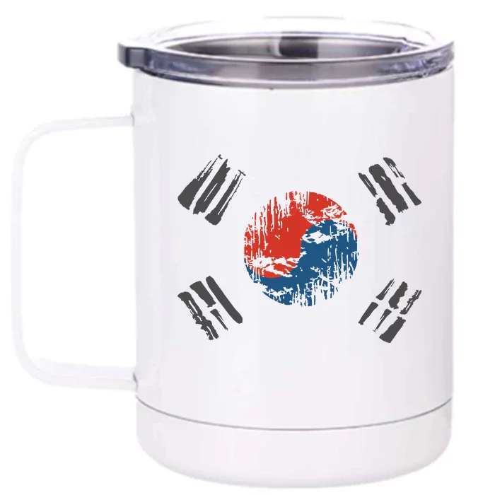 Vintage South Korea Flag Front & Back 12oz Stainless Steel Tumbler Cup