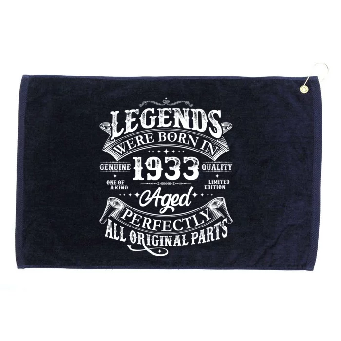 Vintage Scroll Legends Were Born In 1933 Aged Perfectly 90th Birthday Grommeted Golf Towel