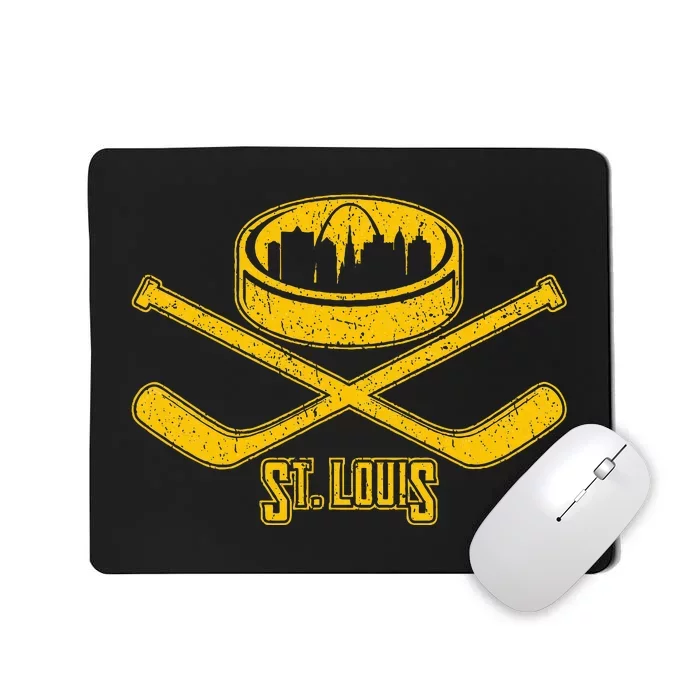 Vintage St. Louis Missouri Skyline Style Hockey Mousepad