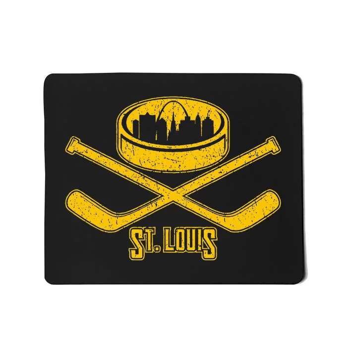 Vintage St. Louis Missouri Skyline Style Hockey Mousepad