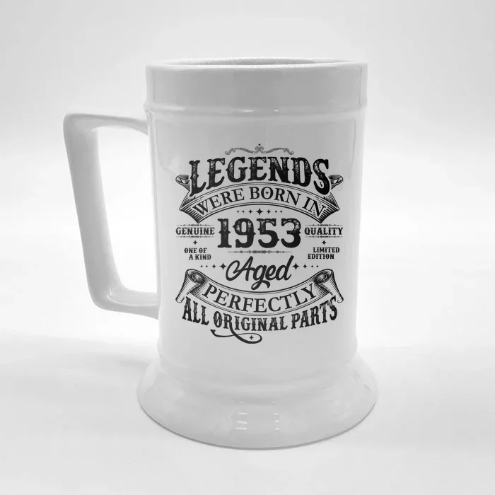 Vintage Scroll Legends Were Born In 1953 Aged Perfectly 70th Birthday Front & Back Beer Stein