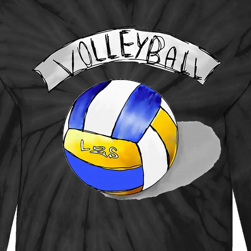 Volleyball Sports Lovers Tie-Dye Long Sleeve Shirt