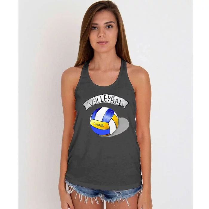 Volleyball Sports Lovers Women's Knotted Racerback Tank