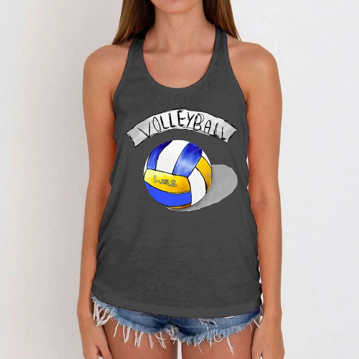 Volleyball Sports Lovers Women's Knotted Racerback Tank