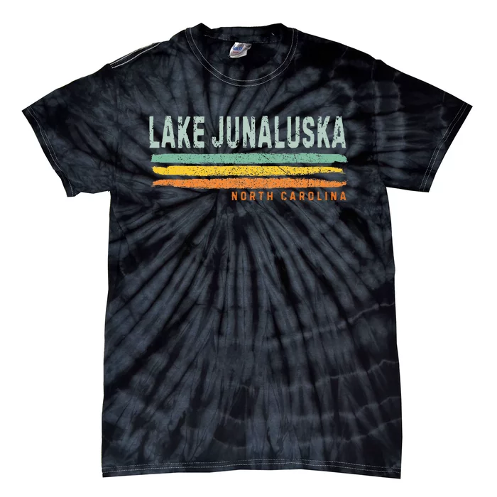 Vintage Stripes Lake Junaluska Nc Tie-Dye T-Shirt