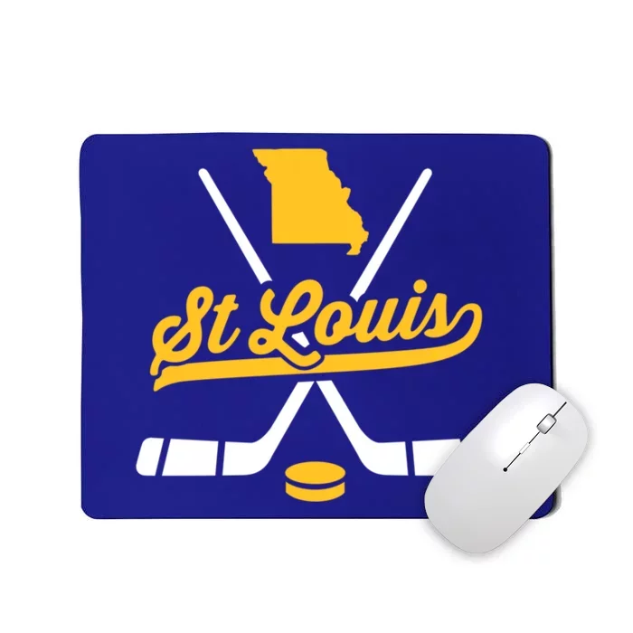 Vintage St Louis Ice Hockey Sticks Sports Team Fan Gift Mousepad