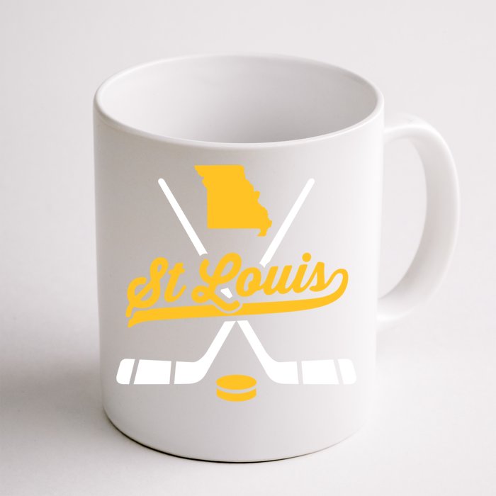 Vintage St Louis Ice Hockey Sticks Sports Team Fan Gift Front & Back Coffee Mug