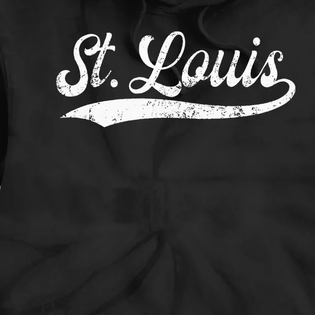 Vintage St Louis Missouri Distressed MO Apparel Tie Dye Hoodie