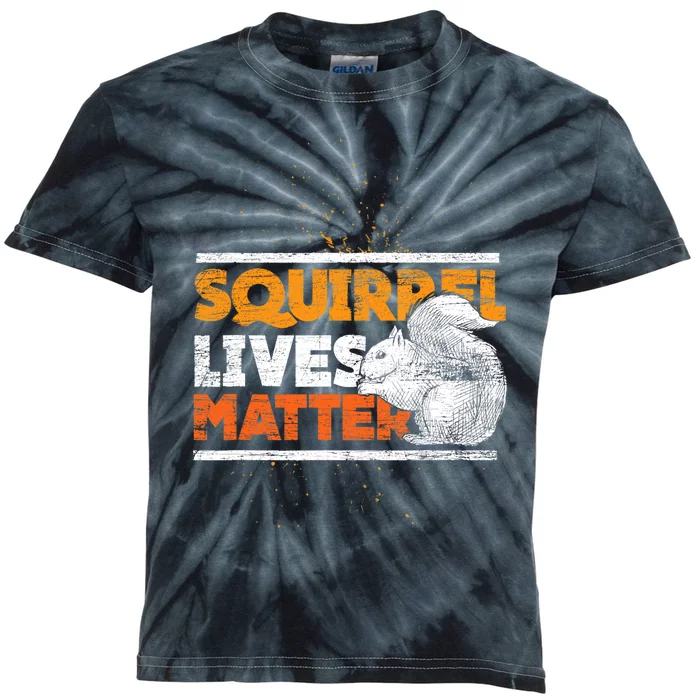 Vintage Squirrel Lives Matter TShirt Kids Tie-Dye T-Shirt