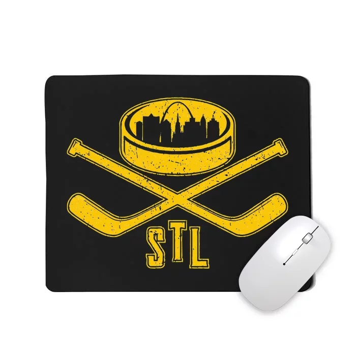 Vintage St. Louis Missouri Skyline Style Hockey Retro Mousepad