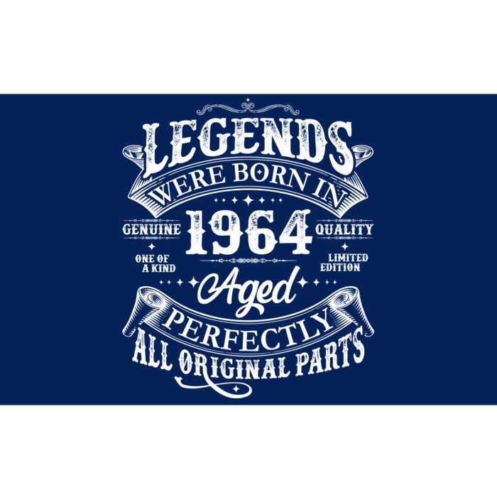 Vintage Scroll Legends Were Born In 1964 Aged Perfectly 60th Birthday Bumper Sticker