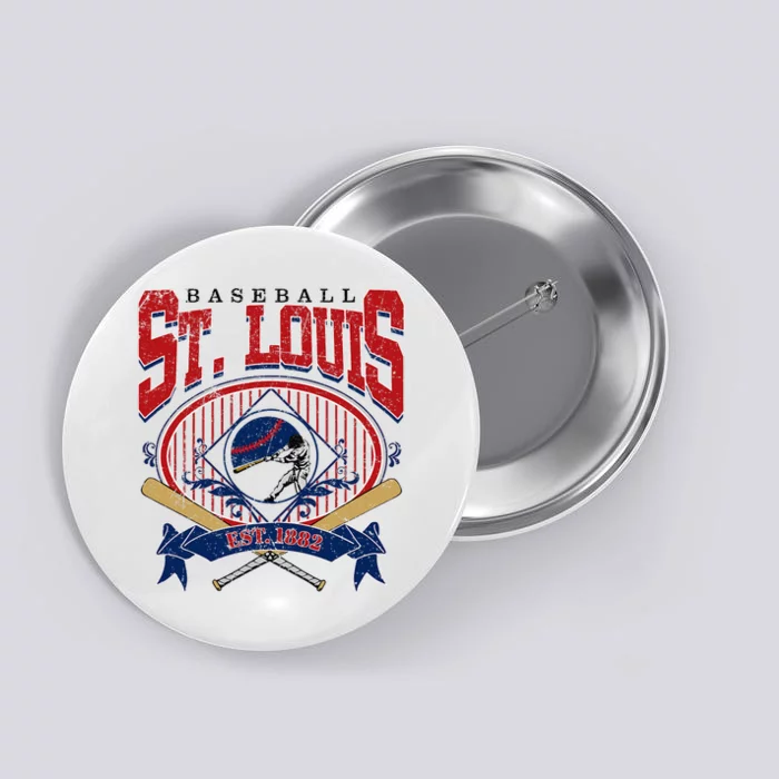 Vintage St Louis Baseball  Baseball Love Button