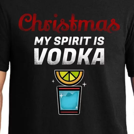 Vodka Spirit Lemon Graphic My Christmas Spirit Gift Pajama Set