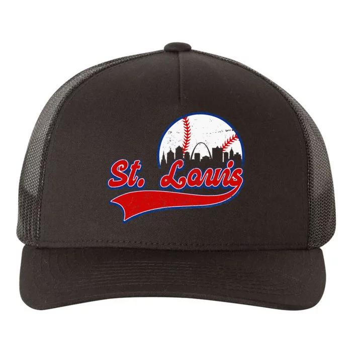 Vintage St. Louis City Downtown Skylines Baseball Fans Lover Yupoong Adult 5-Panel Trucker Hat