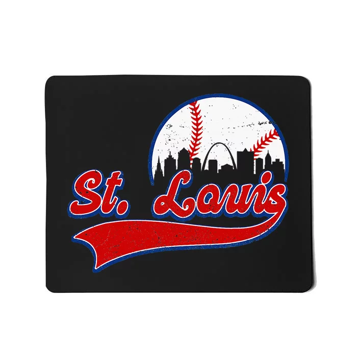 Vintage St. Louis City Downtown Skylines Baseball Fans Lover Mousepad