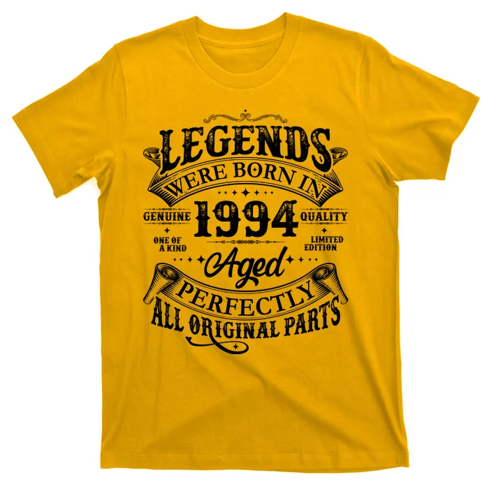 Vintage Scroll Legends Were Born In 1994 Aged Perfectly 30th Birthday T-Shirt