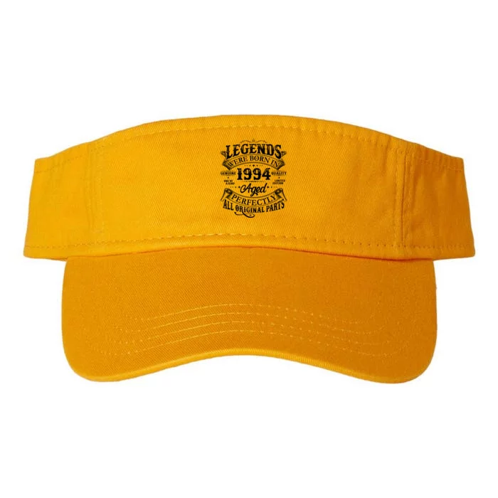 Vintage Scroll Legends Were Born In 1994 Aged Perfectly 30th Birthday Valucap Bio-Washed Visor