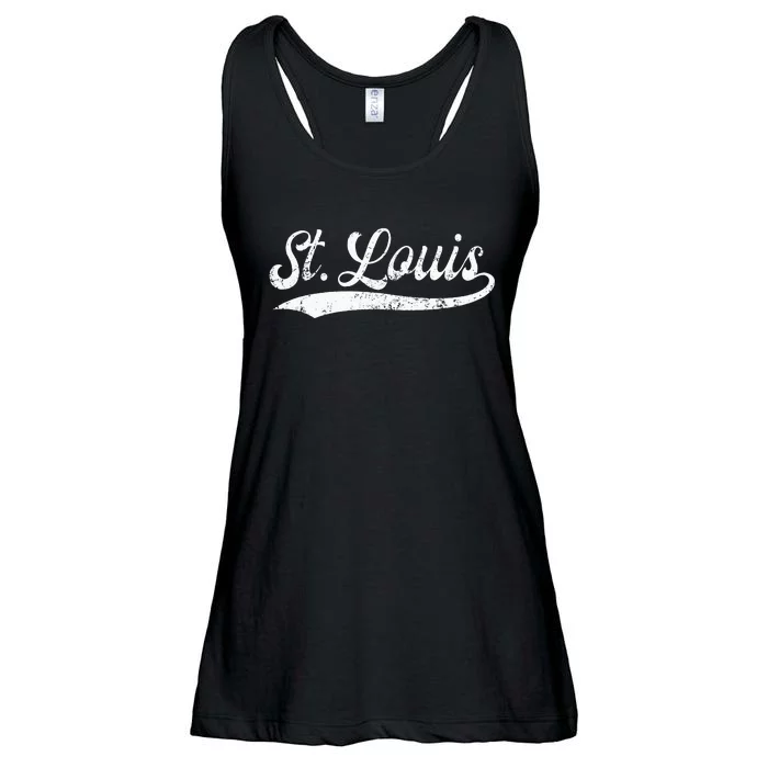 Vintage St Louis Missouri Distressed MO Apparel Ladies Essential Flowy Tank