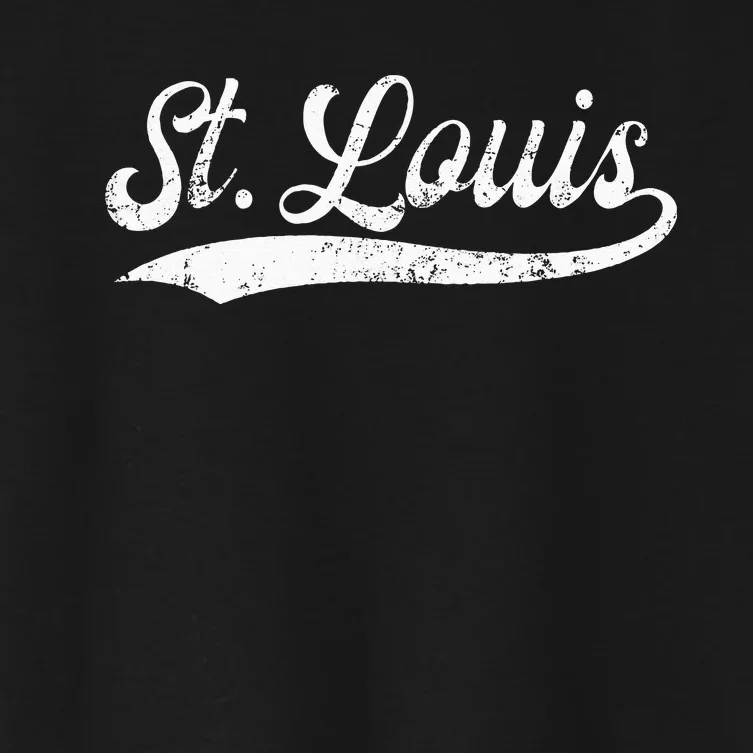 Vintage St Louis Missouri Distressed MO Apparel Women's Crop Top Tee