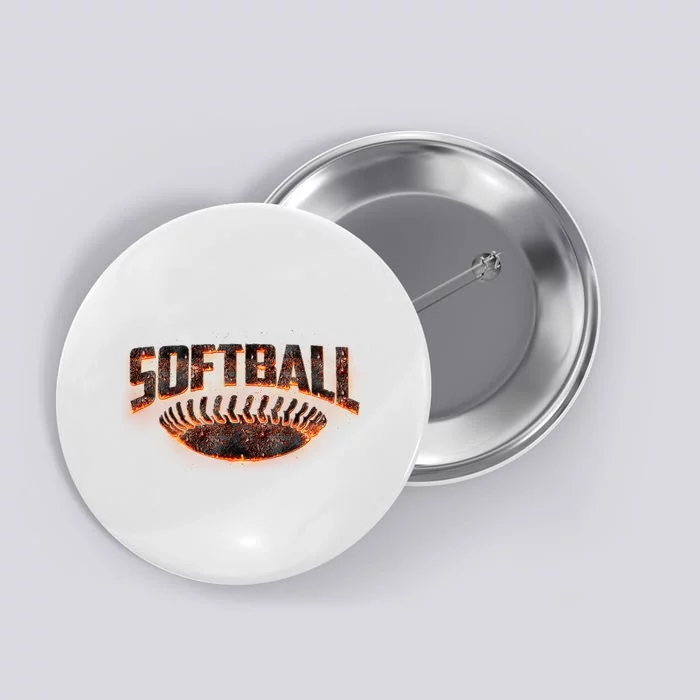 Vintage Softball Logo Button