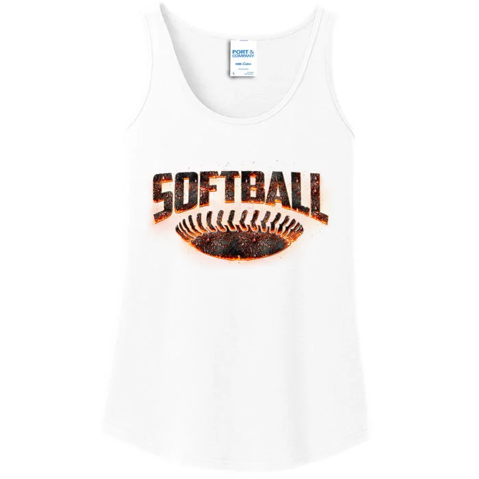 Vintage Softball Logo Ladies Essential Tank