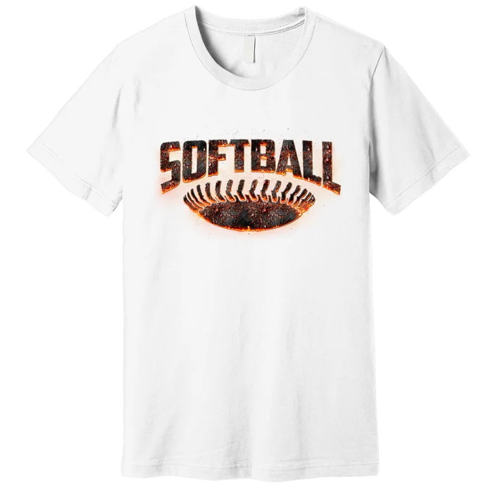 Vintage Softball Logo Premium T-Shirt