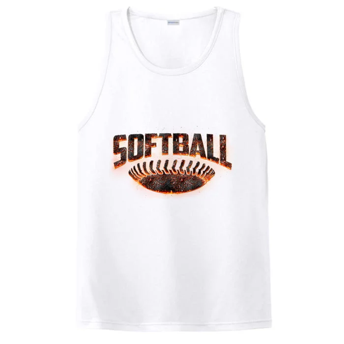 Vintage Softball Logo Performance Tank